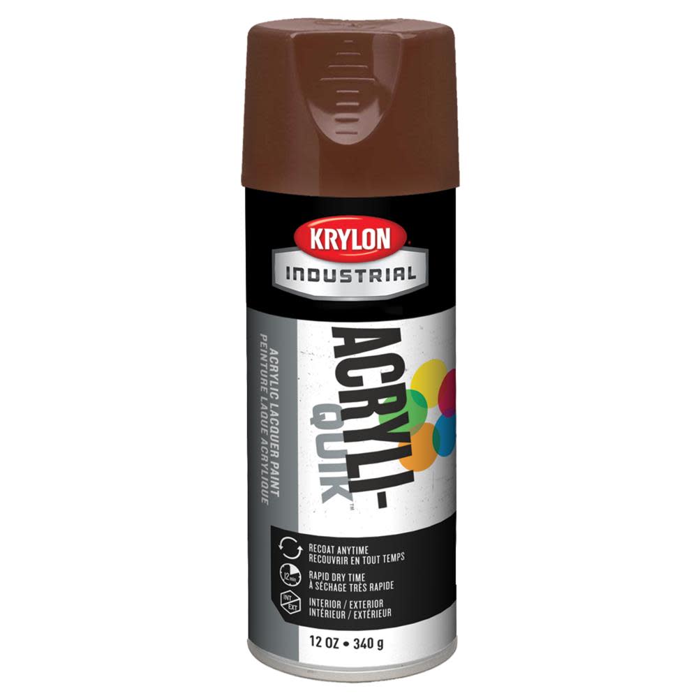 Krylon Industrial Acryli-Quik Leather Brown 12 oz. - Ascmtools