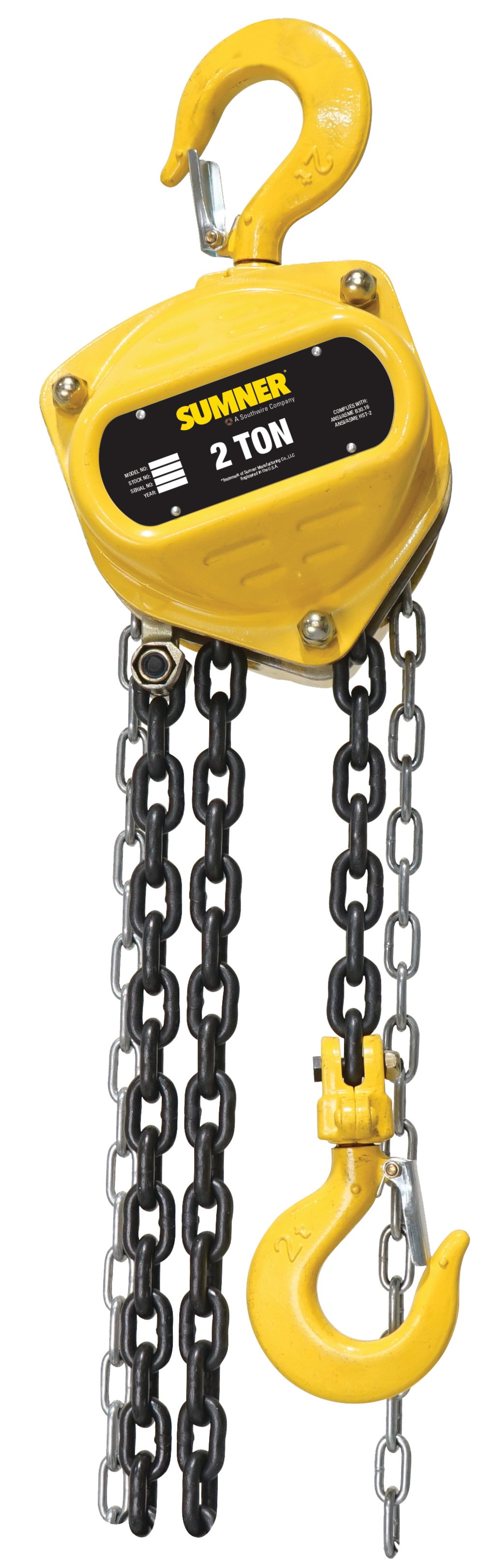Sumner 2 Ton Chain Hoist with 20 ft. Chain Fall - Ascmtools