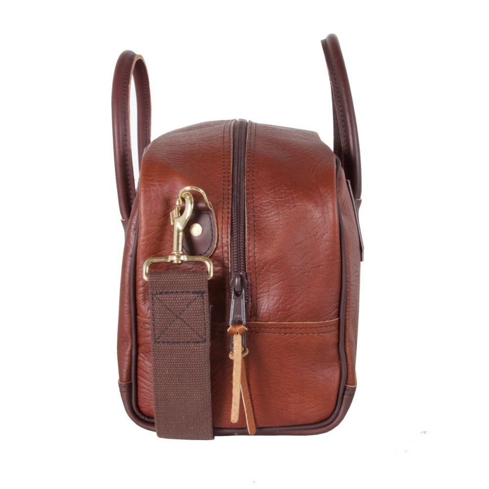 Duluth Pack 18 Liter Capacity Brown Trim Bison Leather Doctor’s Weekend Bag - Ascmtools