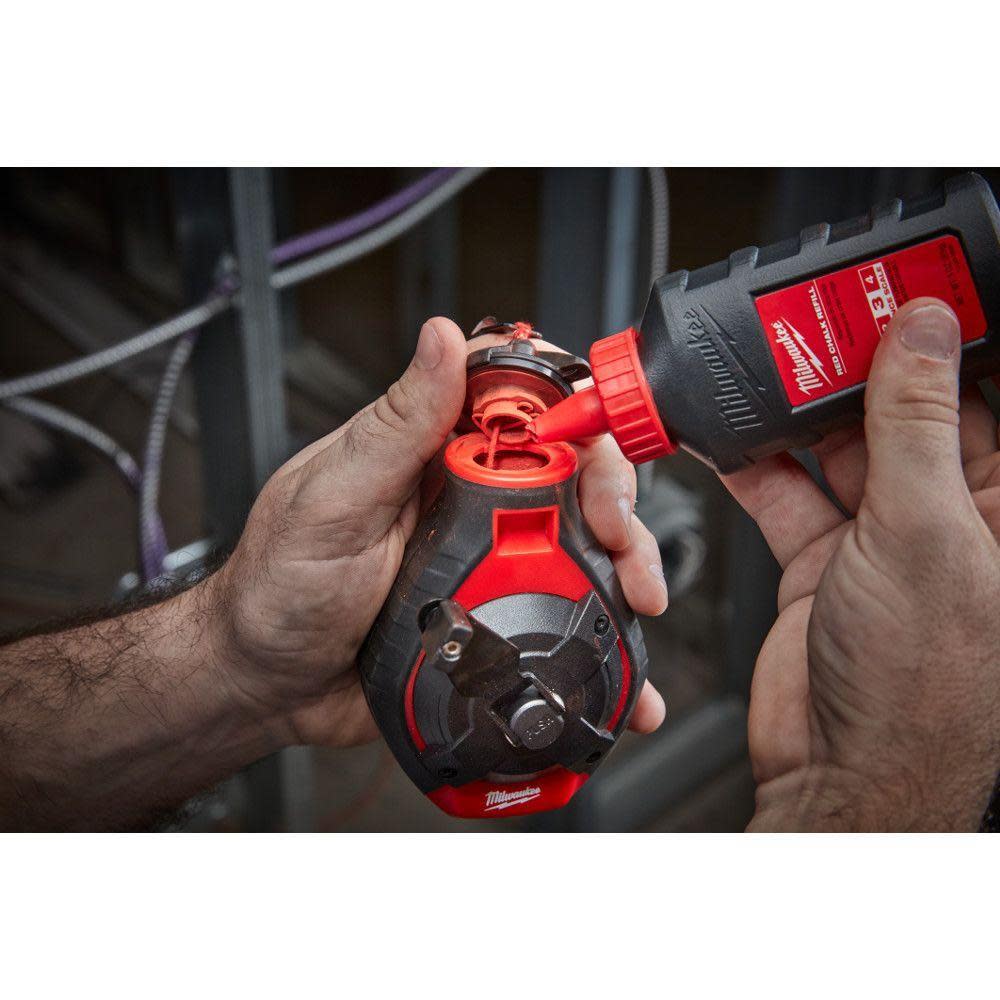 Milwaukee 100 Ft. Bold Line Chalk Reel – Red Chalk - Ascmtools