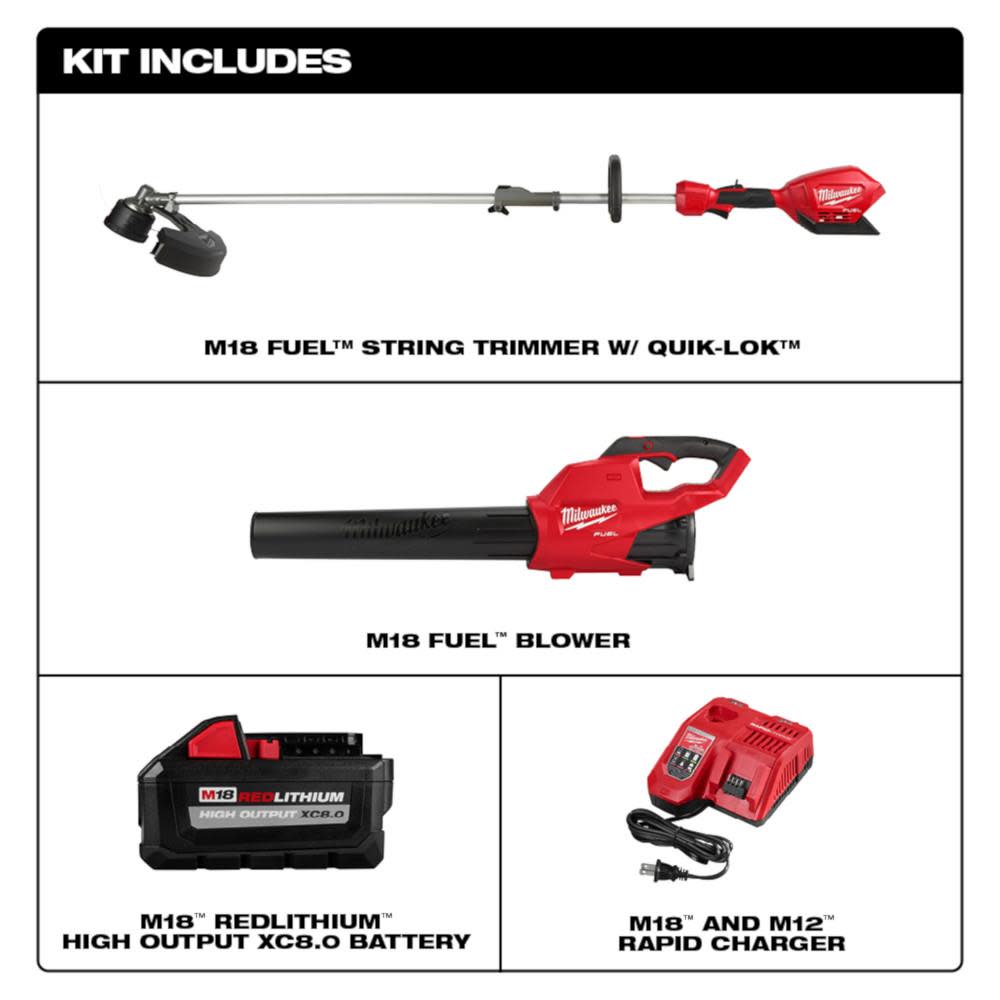 Milwaukee M18 FUEL 2 Tool Combo Kit - Ascmtools