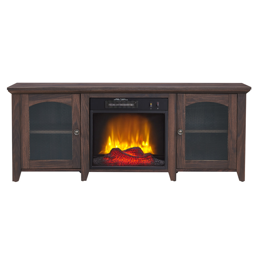 Hearthpro Media Electric Fireplace with Arch Doors - Ascmtools