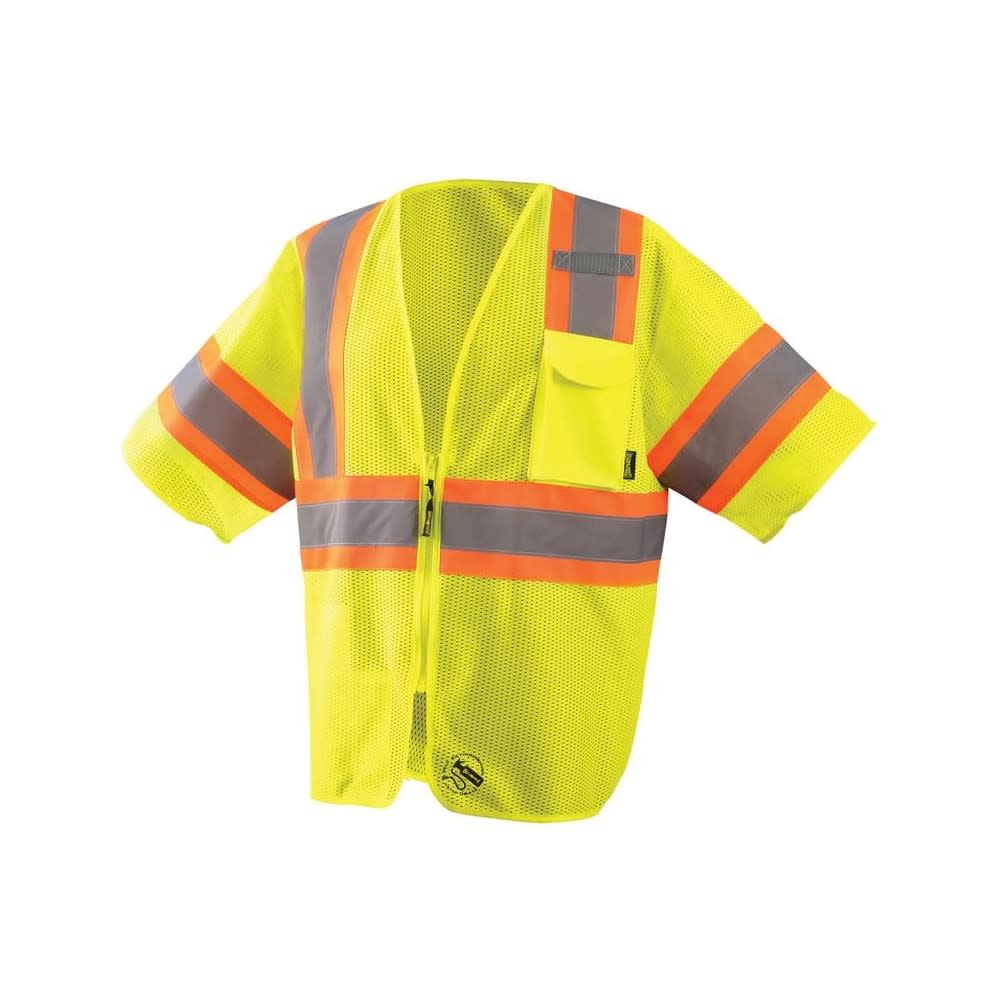 Occunomix Two-Tone Vest Yellow Class 3 Self Extinguishing XL - Ascmtools
