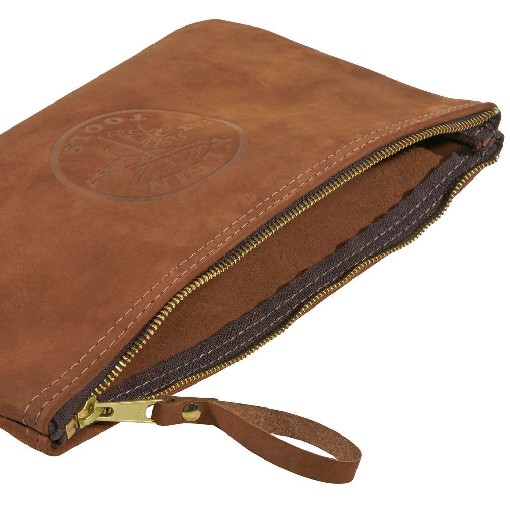 Klein Tools Top-Grain Leather Zipper Bag - Ascmtools