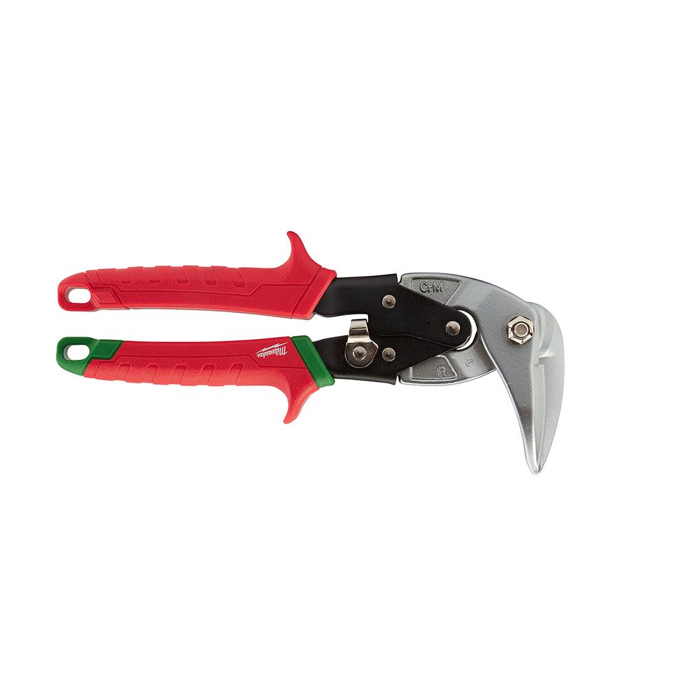 Milwaukee Right Cutting Upright Aviation Snips - Ascmtools