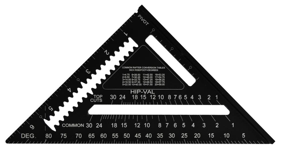 Johnson Level Johnny Square Professional Easy-Read Aluminum Rafter Square - Ascmtools