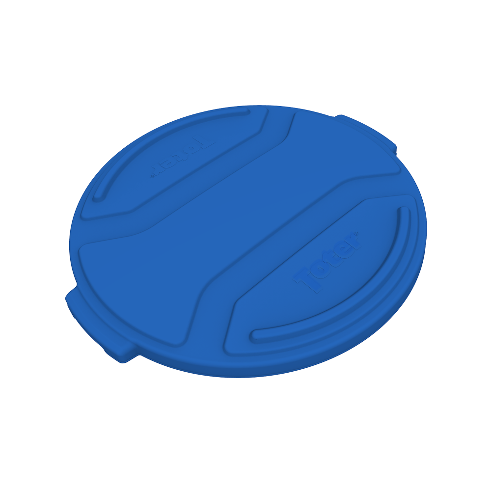 Toter 44 Gallon Round Trash Can Lid Blue - Ascmtools