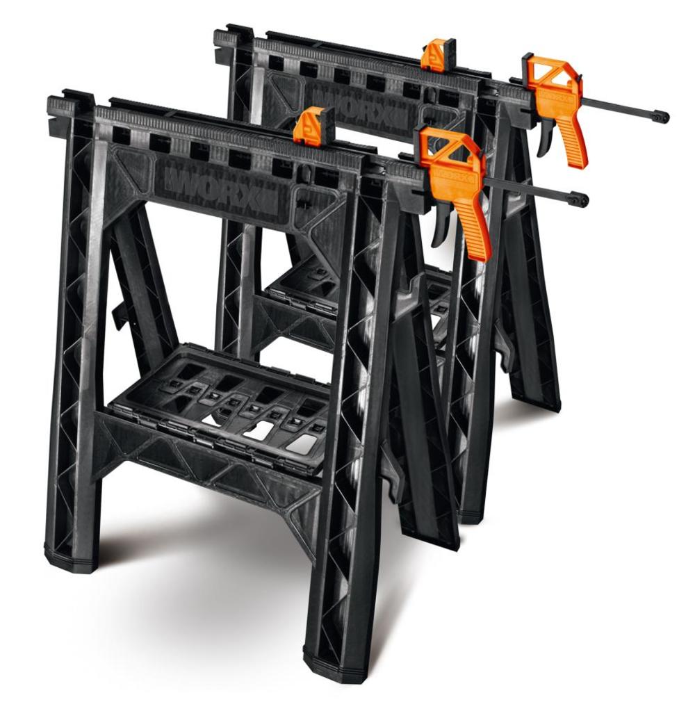 Worx 27-in ABS Plastic Clamping Saw Horses (1000-lb Weight Capacity) - Ascmtools
