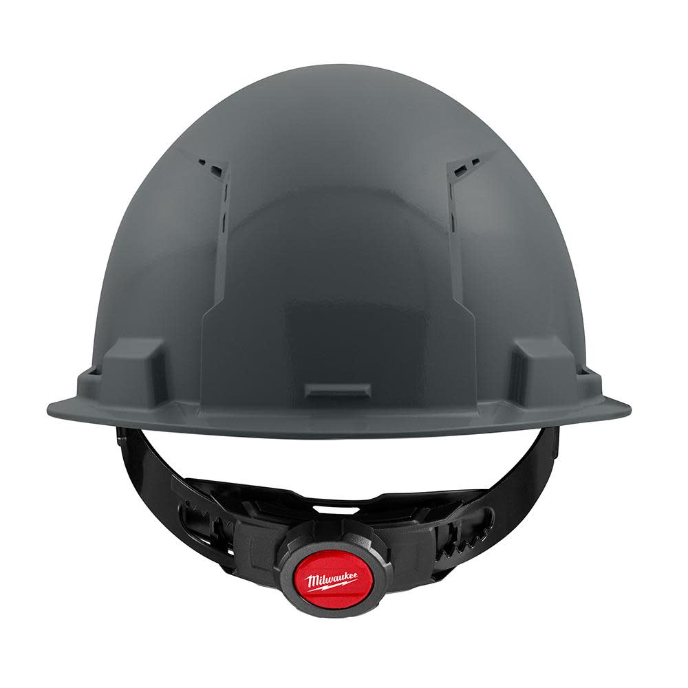 Milwaukee Gray Front Brim Vented Hard Hat with 4pt Ratcheting Suspension Type 1 Class C - Ascmtools