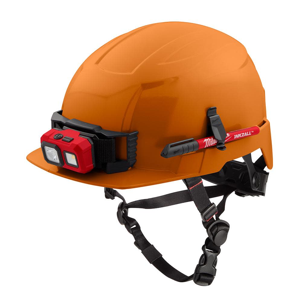 Milwaukee Orange Front Brim Helmet with BOLT Class E - Ascmtools