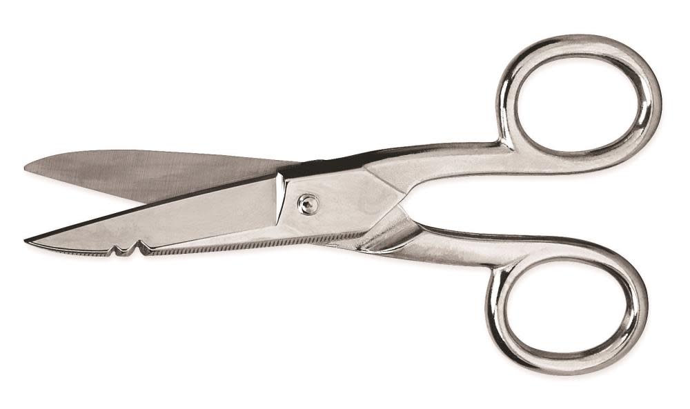 Crescent Wiss Electrician Scissors 5 In. with Serrations Along Entire Bottom Blade - Ascmtools