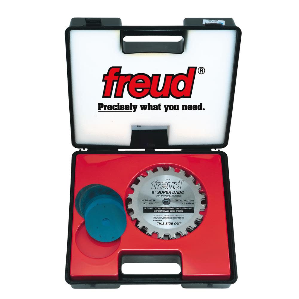 Freud 6 In. x 20T Super Dado Sets - Ascmtools