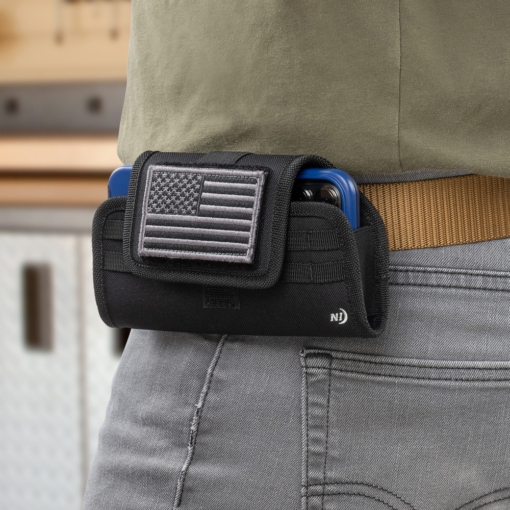 Nite Ize Clip Case Horizontal Universal Phone Holster XXL USA Patch - Ascmtools