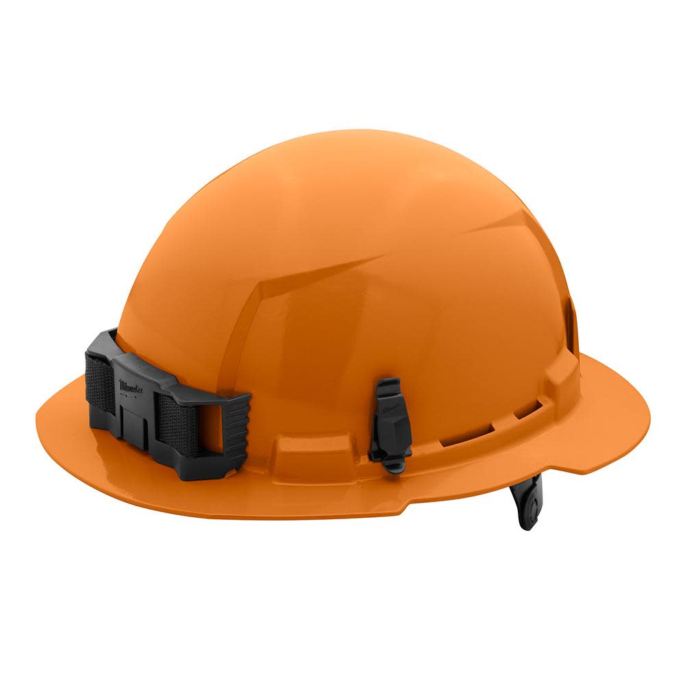 Milwaukee Orange Full Brim Hard Hat with 6pt Ratcheting Suspension Type 1 Class E - Ascmtools