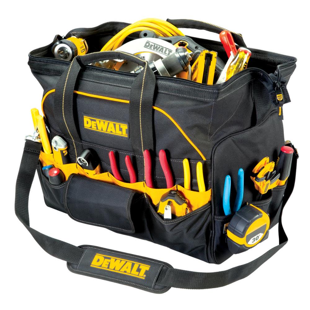 DEWALT 18″ Pro Contractor’s Closed Top Tool Bag - Ascmtools