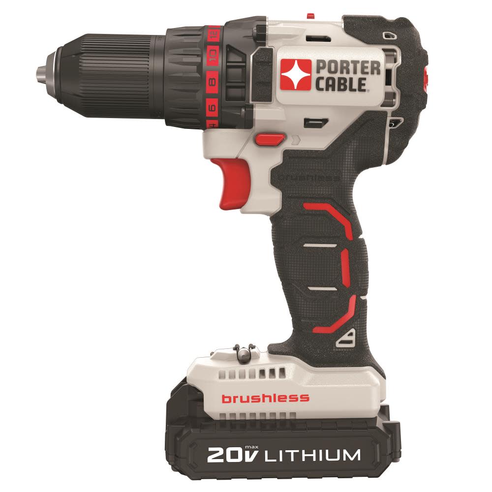 Porter Cable 20V MAX Brushless Lithium-Ion Cordless Drill (PCC608LB) Kit - Ascmtools