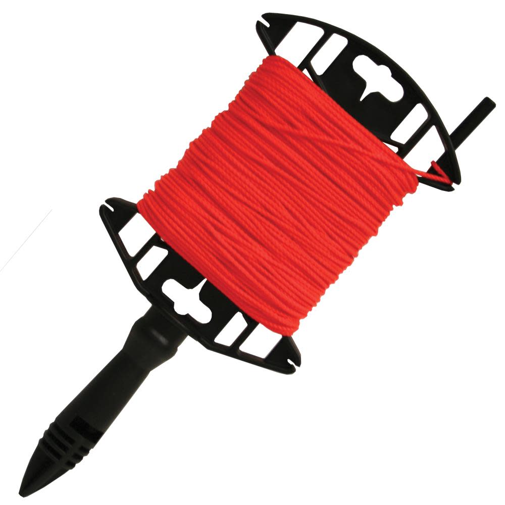 Kraft Tool Co Fluorescent Orange Braided Mason’s Line – 250 Ft. Utility Winder - Ascmtools