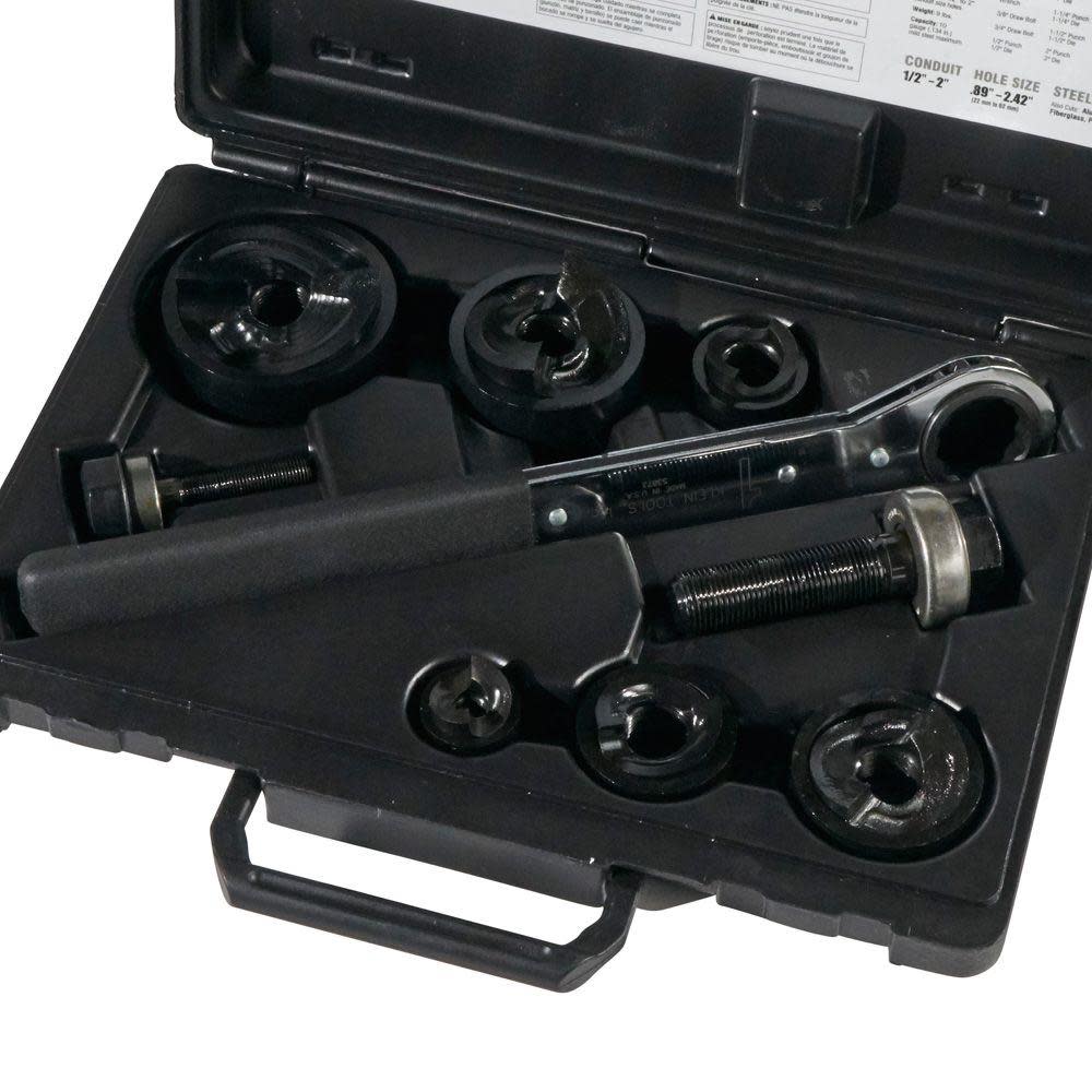 Klein Tools Knockout Punch Set with Wrench - Ascmtools