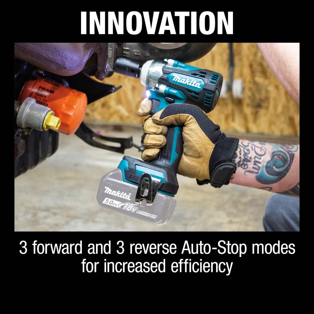 Makita 18V LXT 4-Speed 1/2″ Sq Drive Impact Wrench with Detent Anvil Bare Tool - Ascmtools