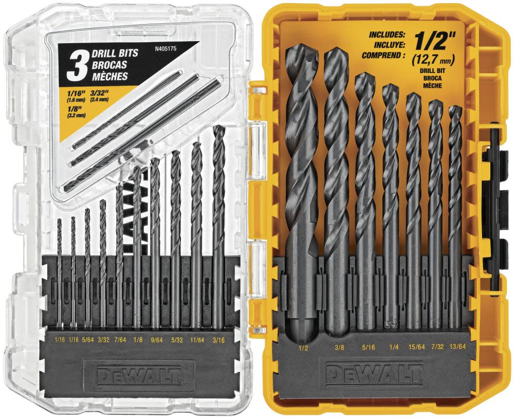 DEWALT 20 piece Black Oxide Drill Bit Set - Ascmtools