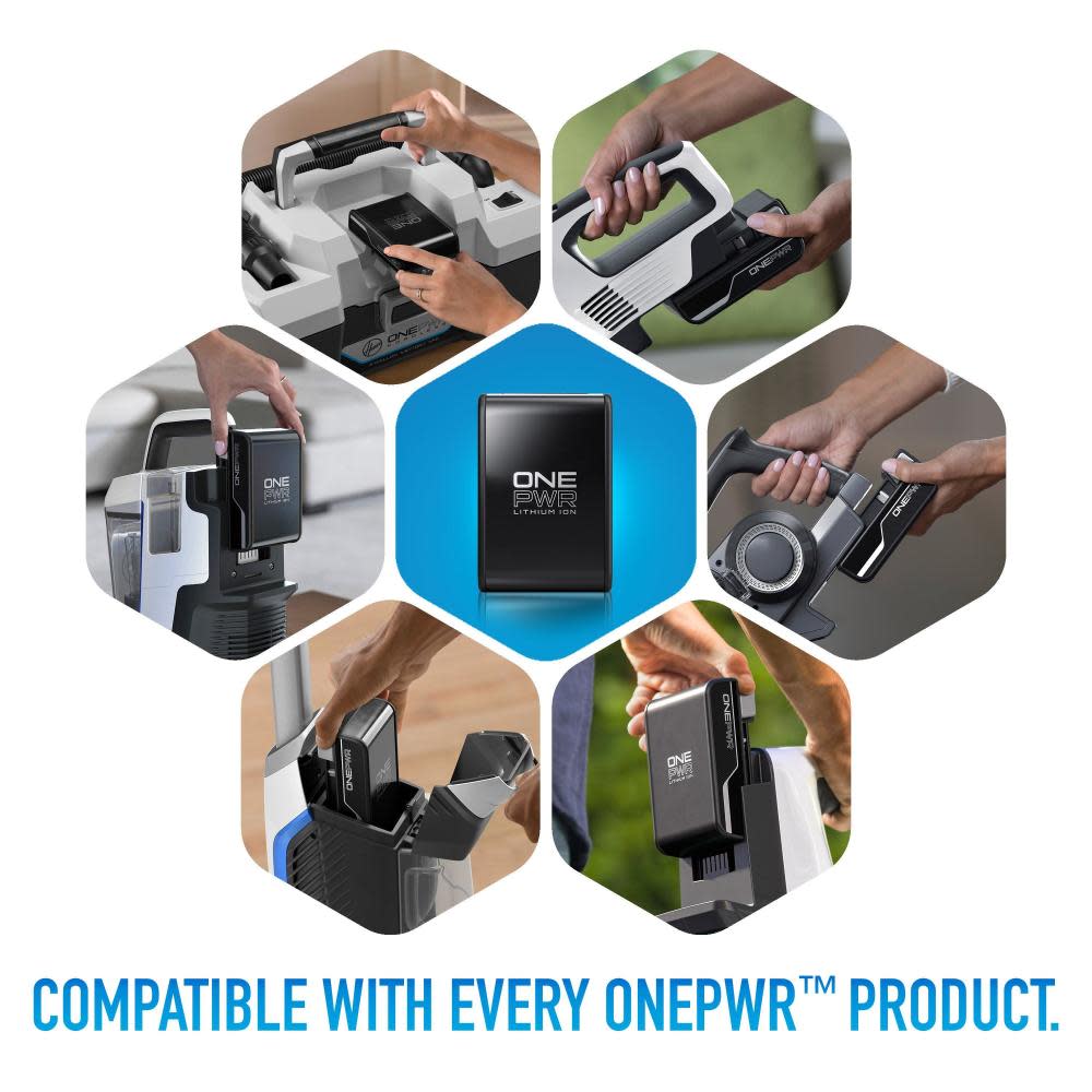 Hoover Residential Vacuum ONEPWR 4Ah Battery 2pk & Dual Bay Charger Bundle - Ascmtools