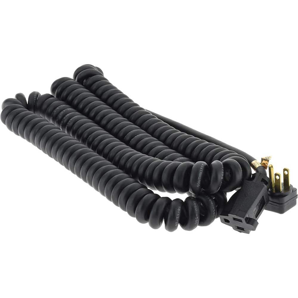 Southwire 4-20′ Black 16/3 SJEOW Coiled Extension Cord - Ascmtools