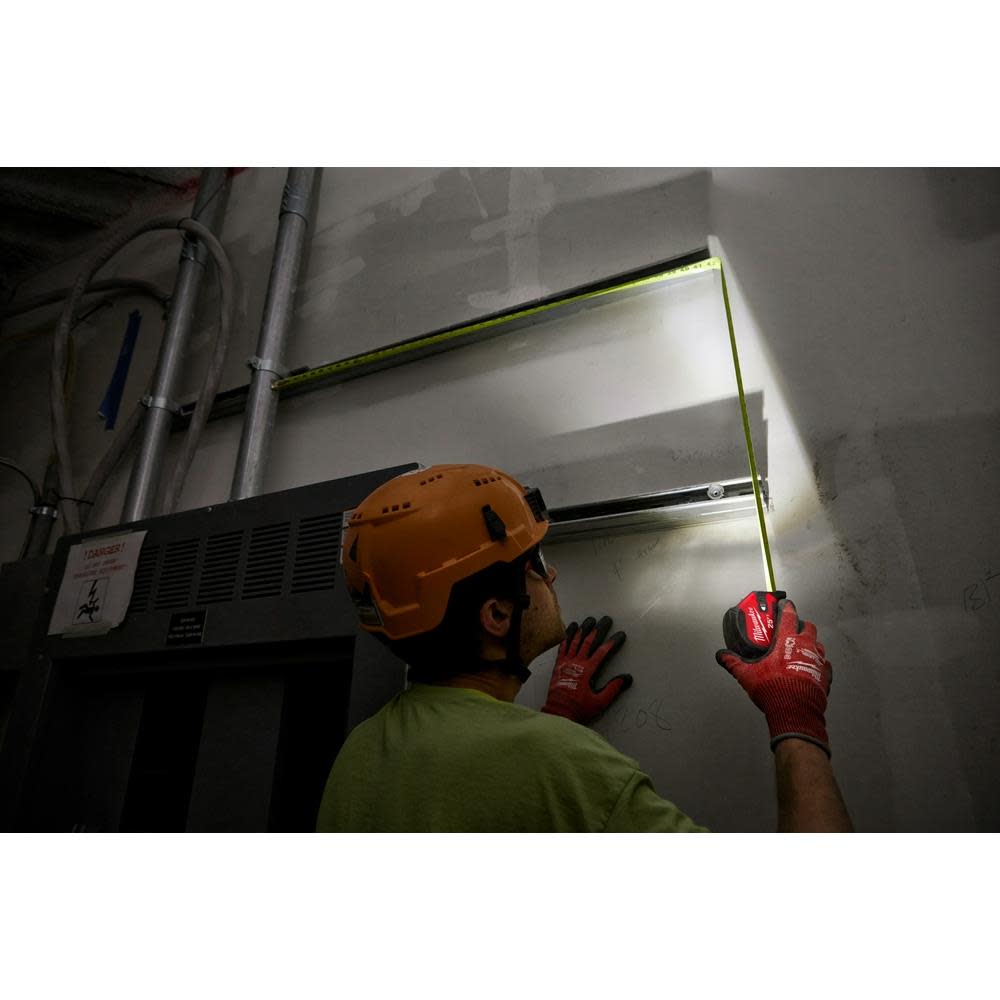 Milwaukee 25ft Wide Blade Magnetic Tape Measure with 100L Light - Ascmtools