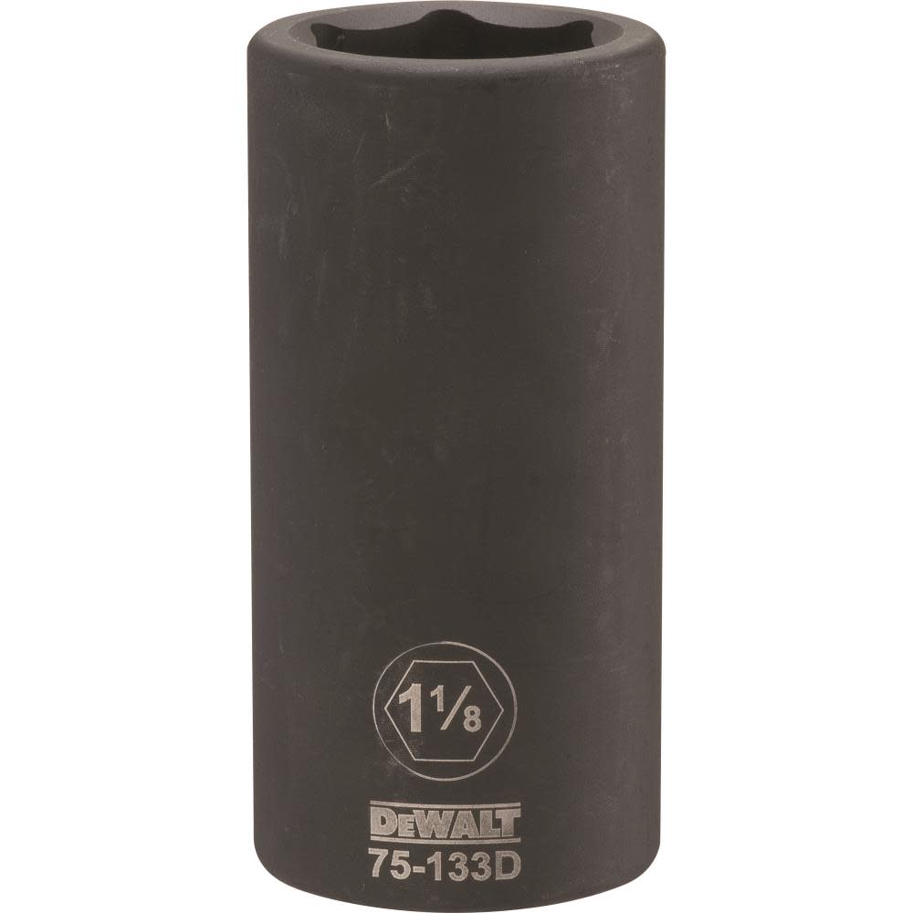 DEWALT 3/4 Drive X 1-1/8 6PT Deep Impact Socket - Ascmtools