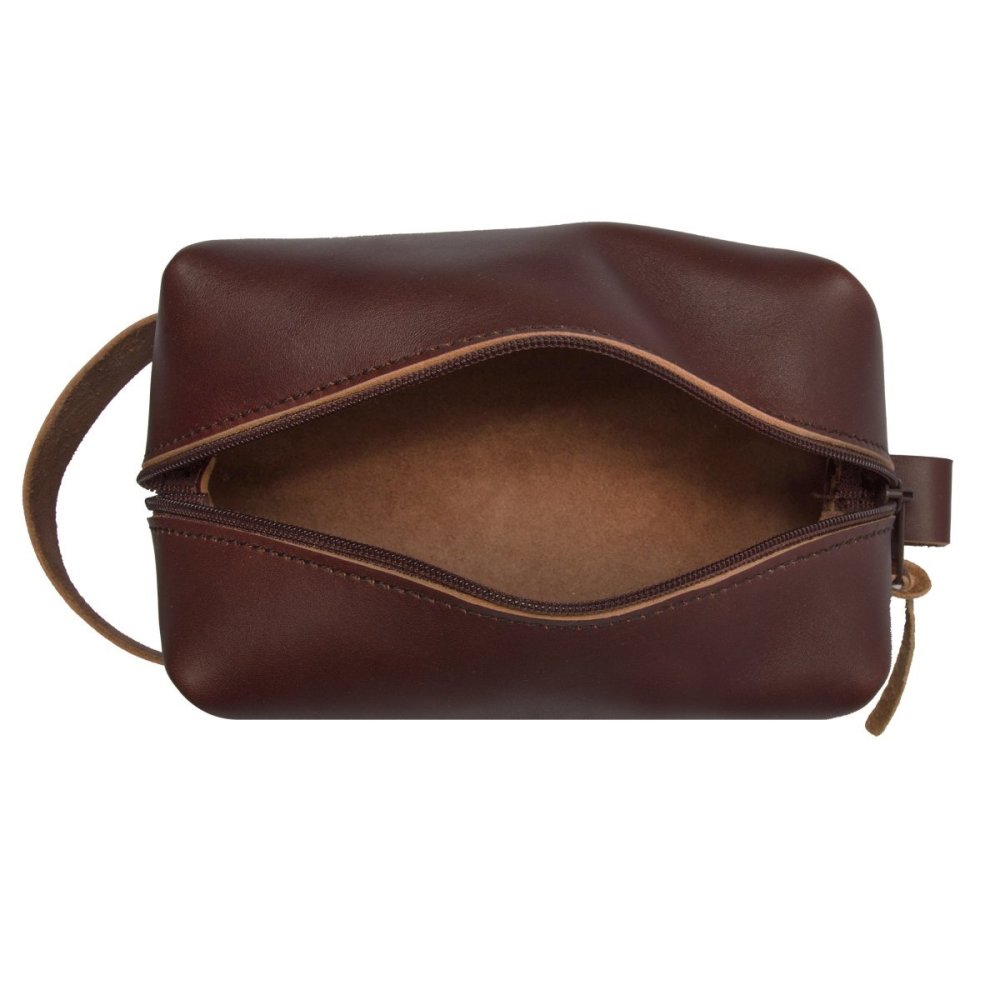 Duluth Pack 2 Liter Capacity Brown Medium Leather Travel Kit Bag - Ascmtools