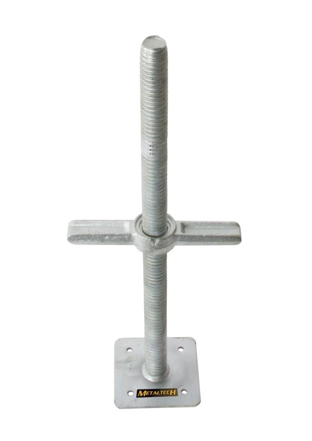 Metaltech 24-in Galvanized Leveling Jack with Plate (Solid) - Ascmtools