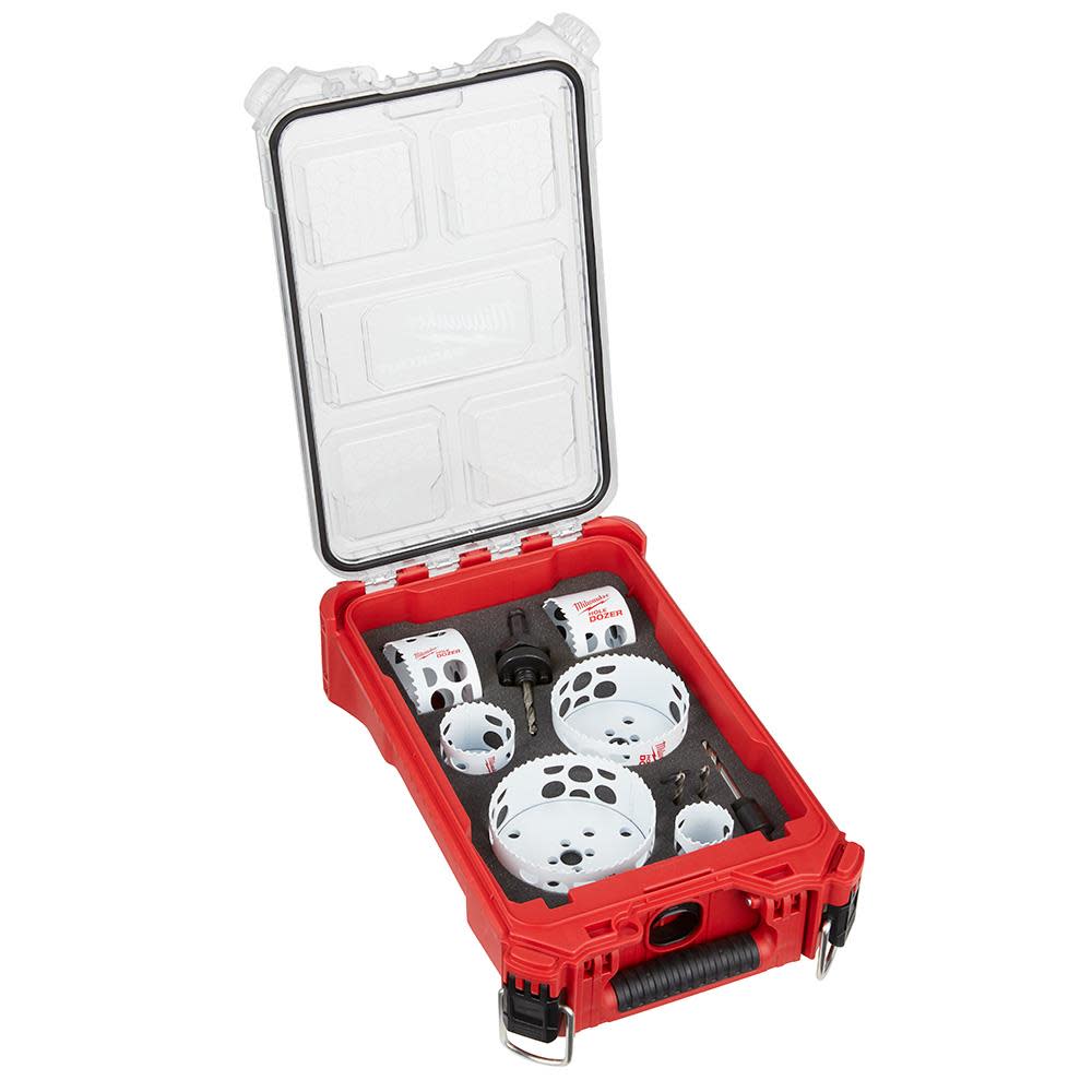 Milwaukee HOLE DOZER Bi-Metal Hole Saw Kit with PACKOUT Compact Organizer – 10PC - Ascmtools