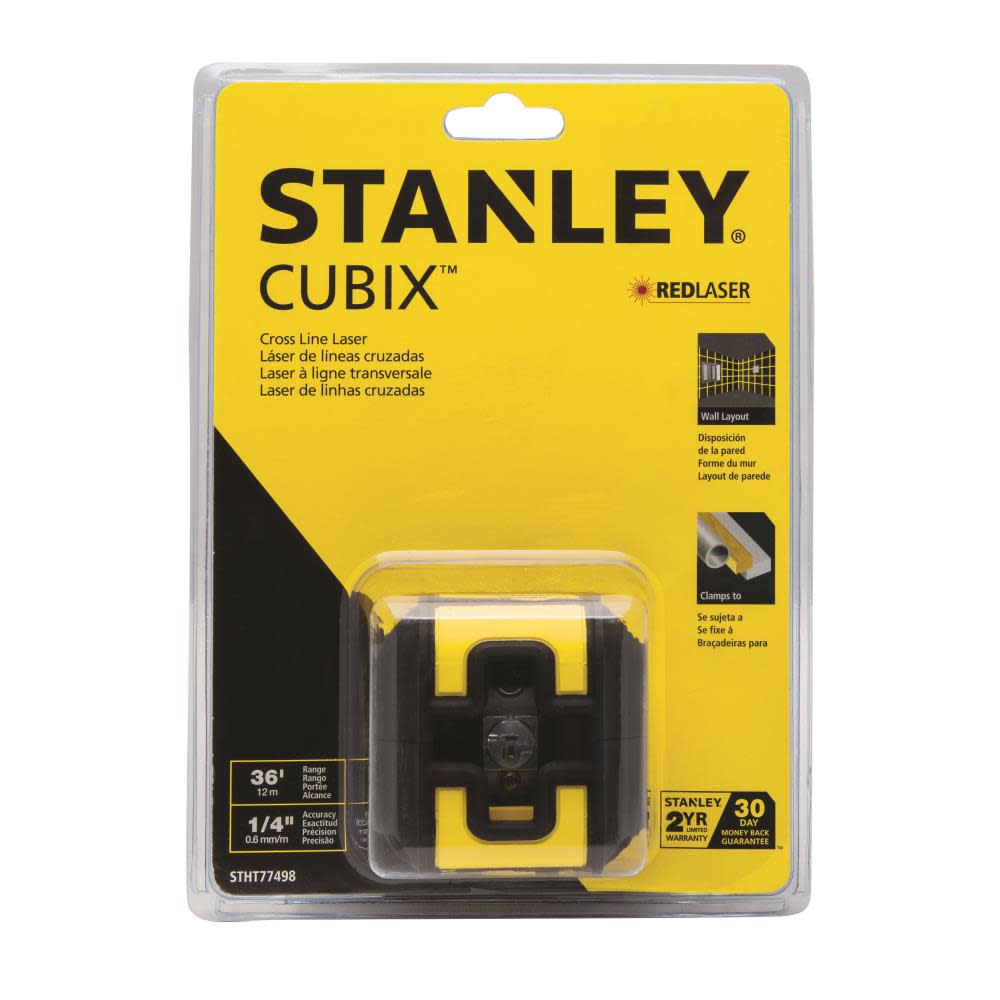 Stanley CUBIX Red Beam Cross Line Laser Level - Ascmtools