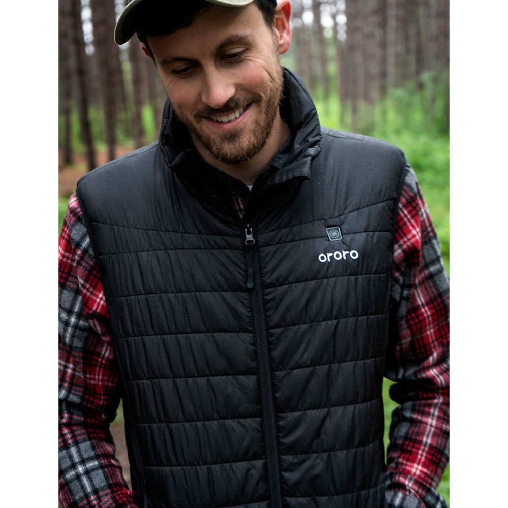 ORORO Mens Black Classic Heated Vest Kit XL - Ascmtools