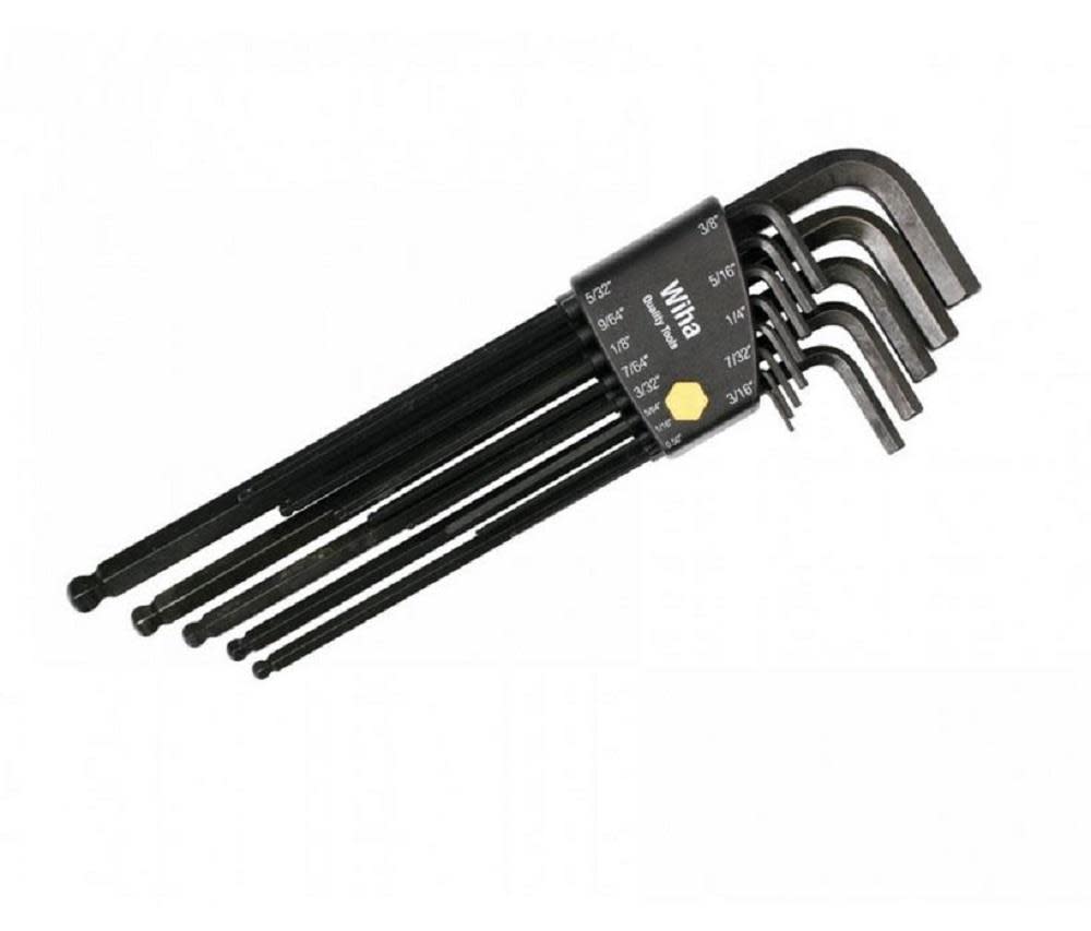 Wiha Ball End Hex Long Arm L-Key 13 Pc. Set - Ascmtools