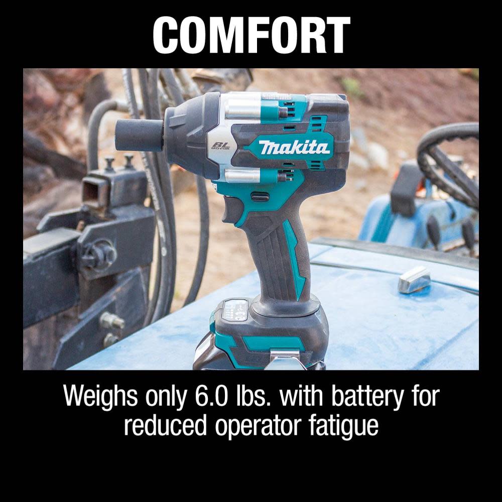 Makita 18V LXT 1/2″ Sq Drive Impact Wrench Kit with Friction Ring Anvil - Ascmtools