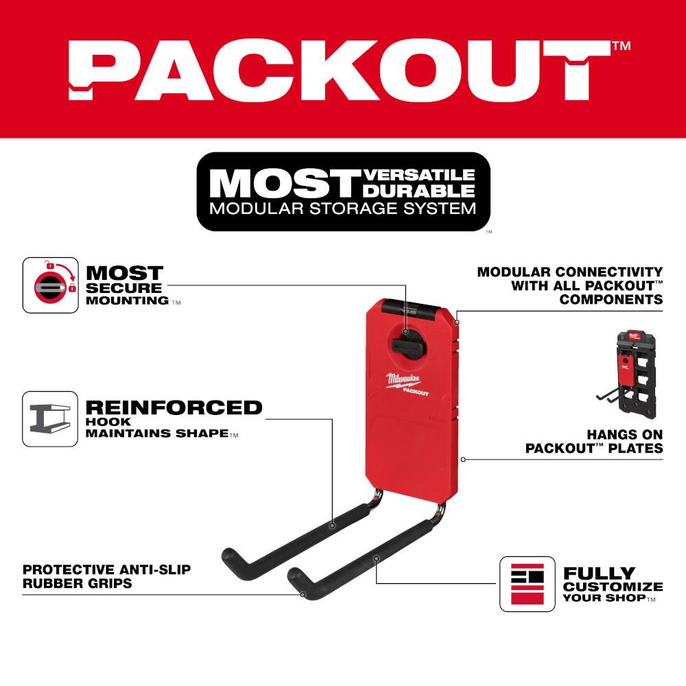 Milwaukee PACKOUT 9 Straight Hook - Ascmtools
