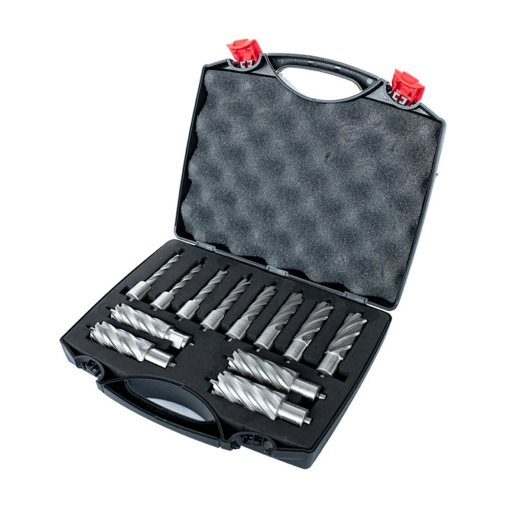 Evolution Power Tools 2″ Depth Annular HSS Mag Drill Cutter Set 12pc - Ascmtools