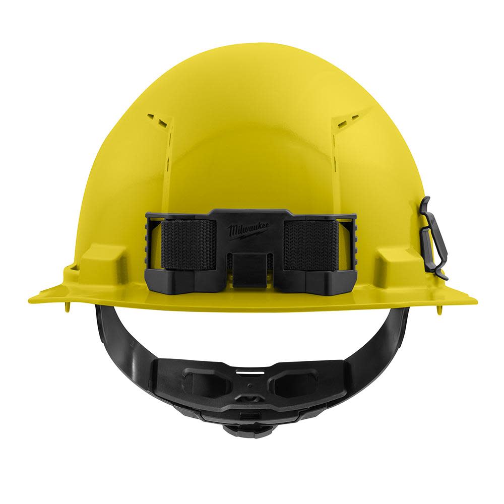 Milwaukee Yellow Front Brim Vented Hard Hat with 4pt Ratcheting Suspension Type 1 Class C - Ascmtools