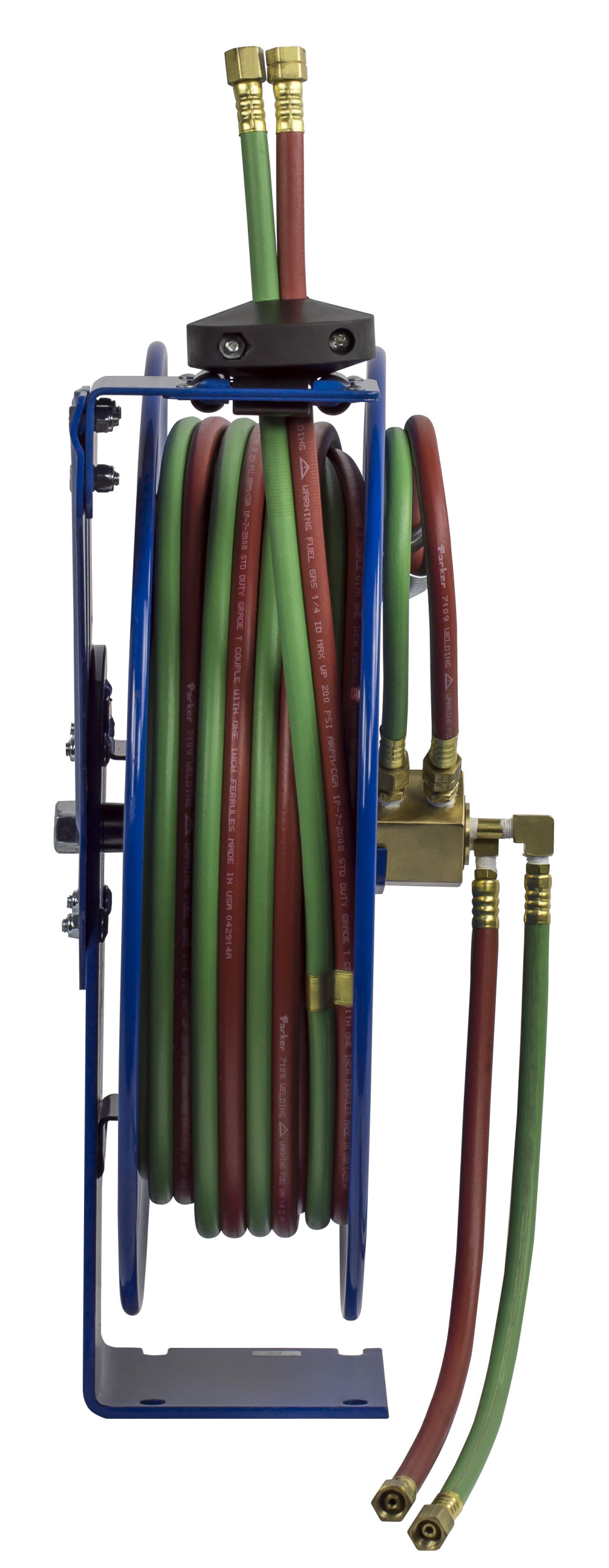 Coxreels Hose Reel Dual Hose Spring Rewind with T Grade Hose 1/4″ ID 50′ 200 PSI - Ascmtools