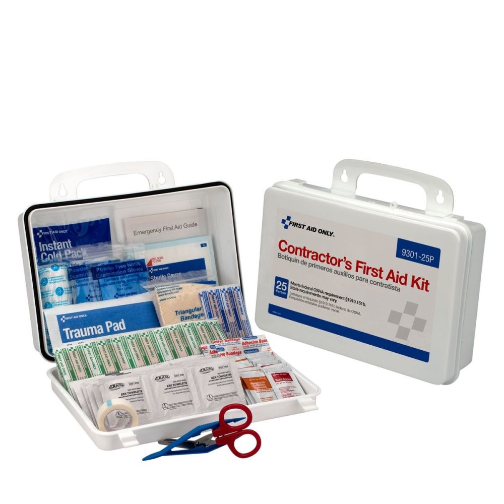 First Aid Only 25 Person Plastic Case Contractor First Aid Kit - Ascmtools