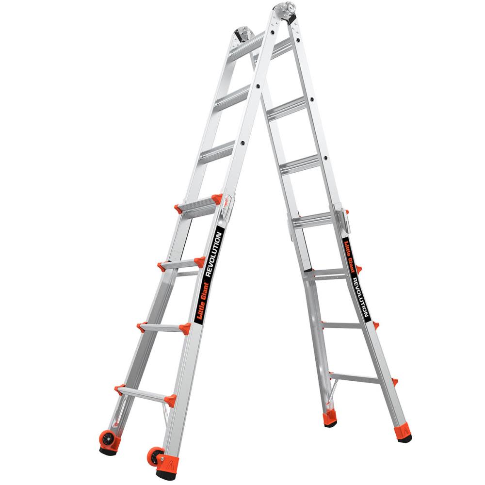 Little Giant Safety Revolution M17 Aluminum 300 lb Telescoping Type-1A Multi-Position Ladder - Ascmtools