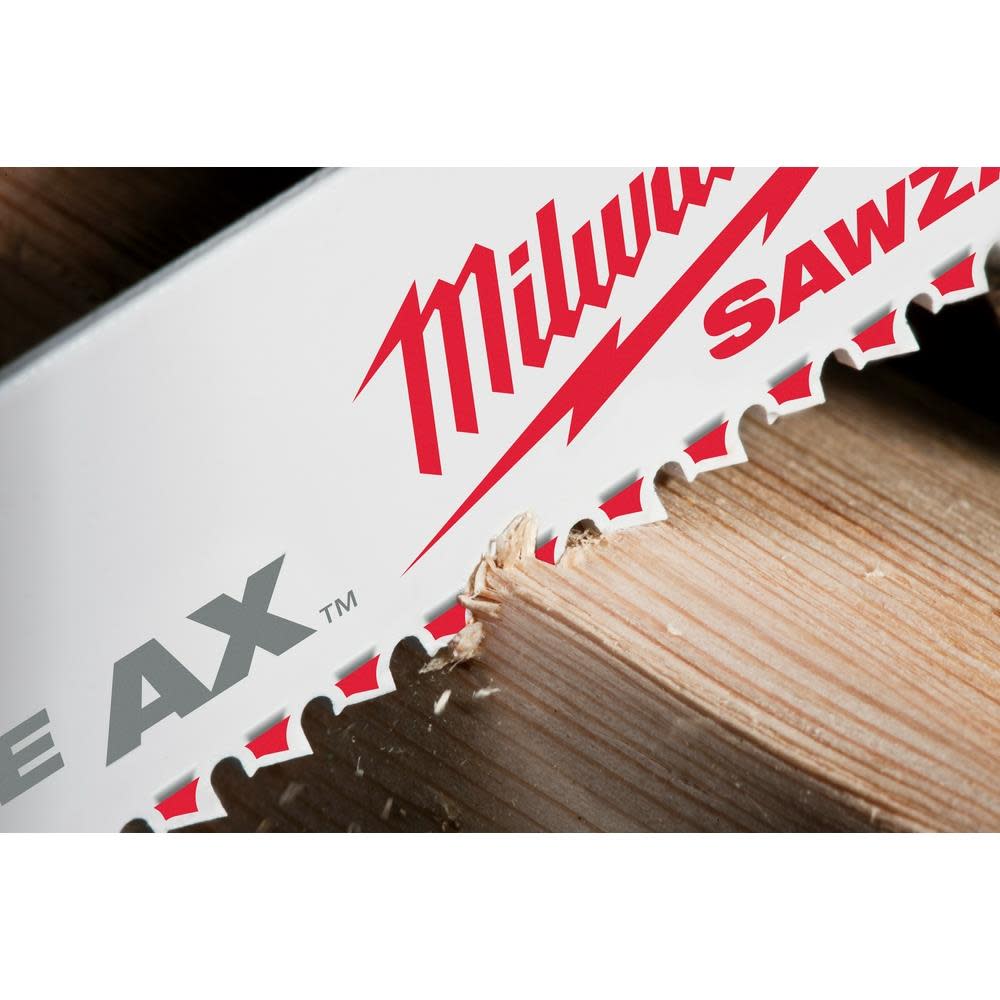 Milwaukee 12 in. 5 TPI The Ax SAWZALL Blade 5PK - Ascmtools