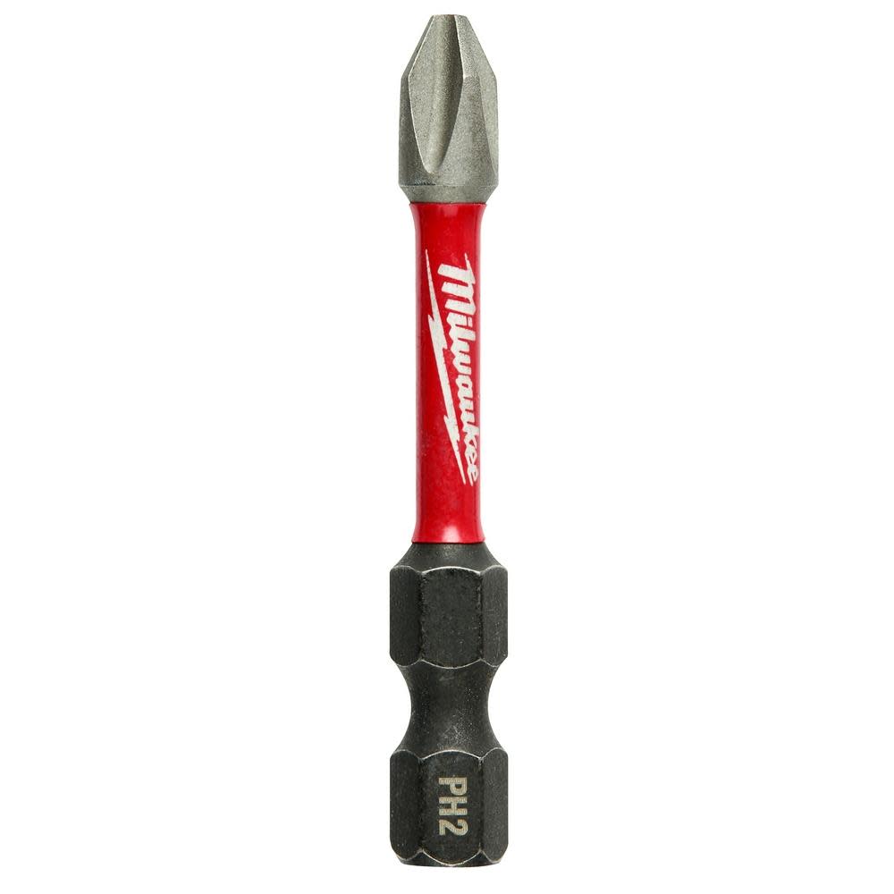 Milwaukee SHOCKWAVE 2 in. Impact Phillips #2 Power Bits (15-Piece Contractor Pack) - Ascmtools