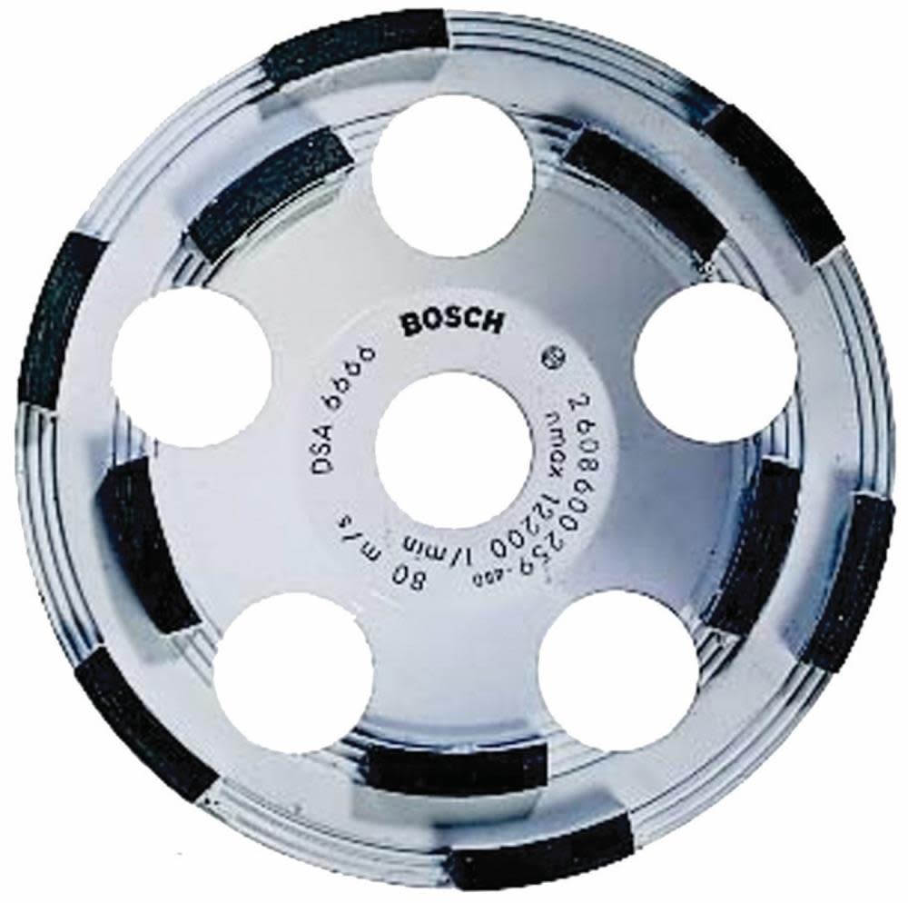 Bosch 5 In. Double Row Segmented Diamond Cup Wheel for Concrete - Ascmtools
