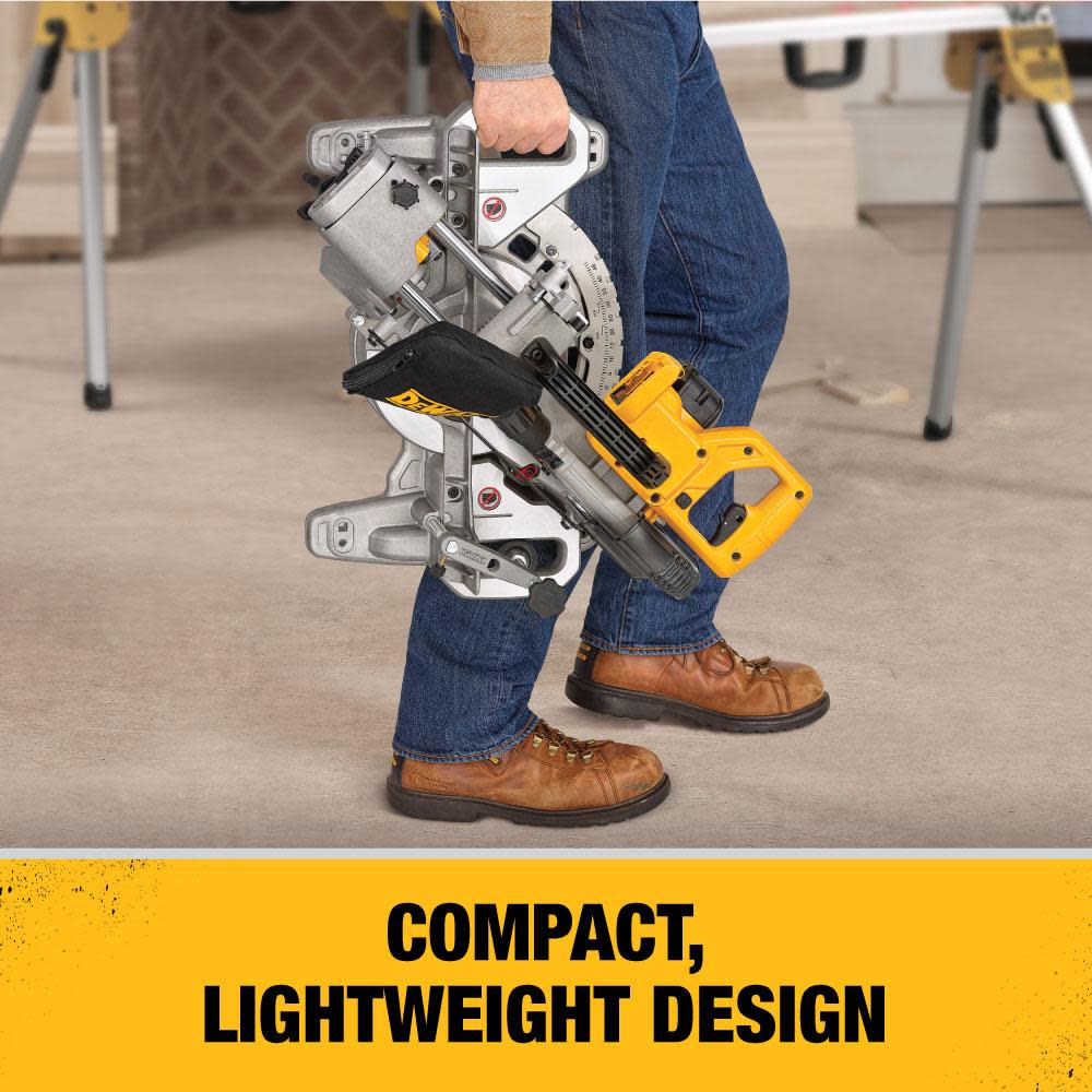 DEWALT DCS361M1 7-1/4 Single Bevel Sliding Compound Miter Saw Kit - Ascmtools