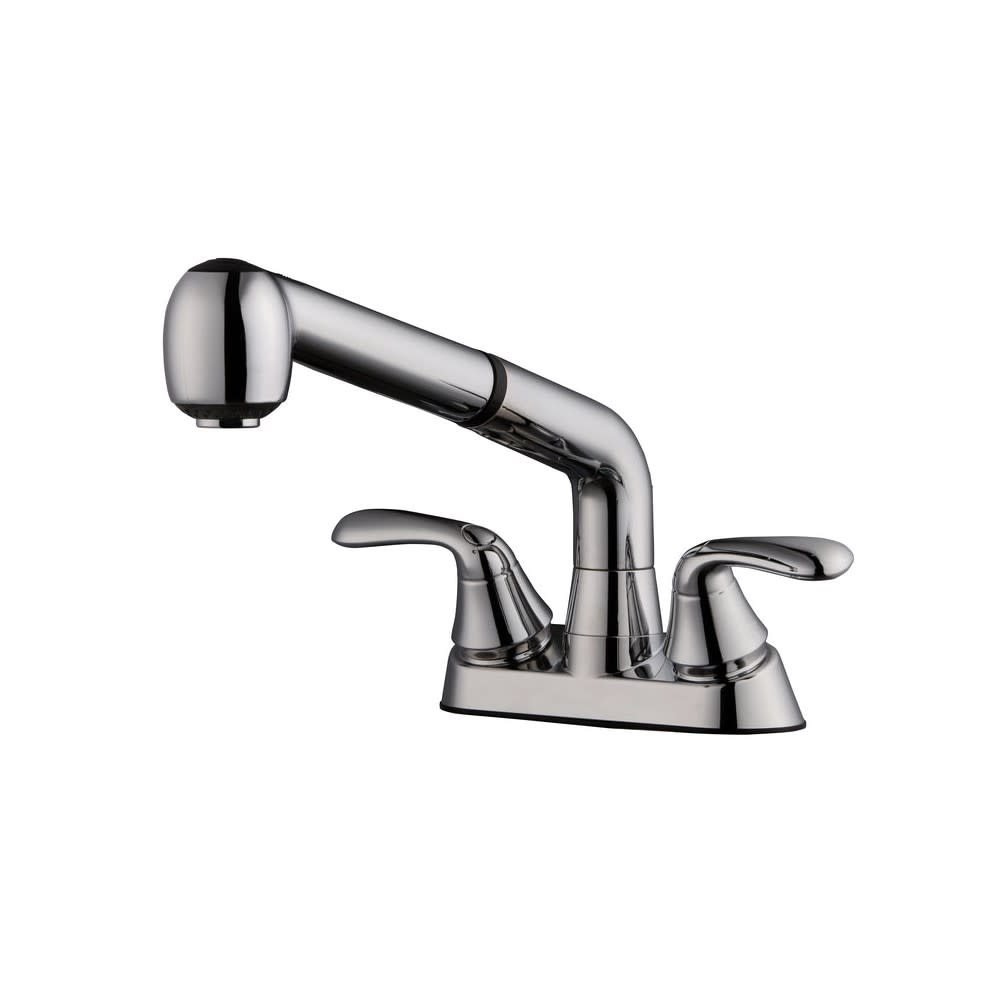 Homewerks Laundry Faucet Chrome 2 Handle Traditional Pull Out - Ascmtools