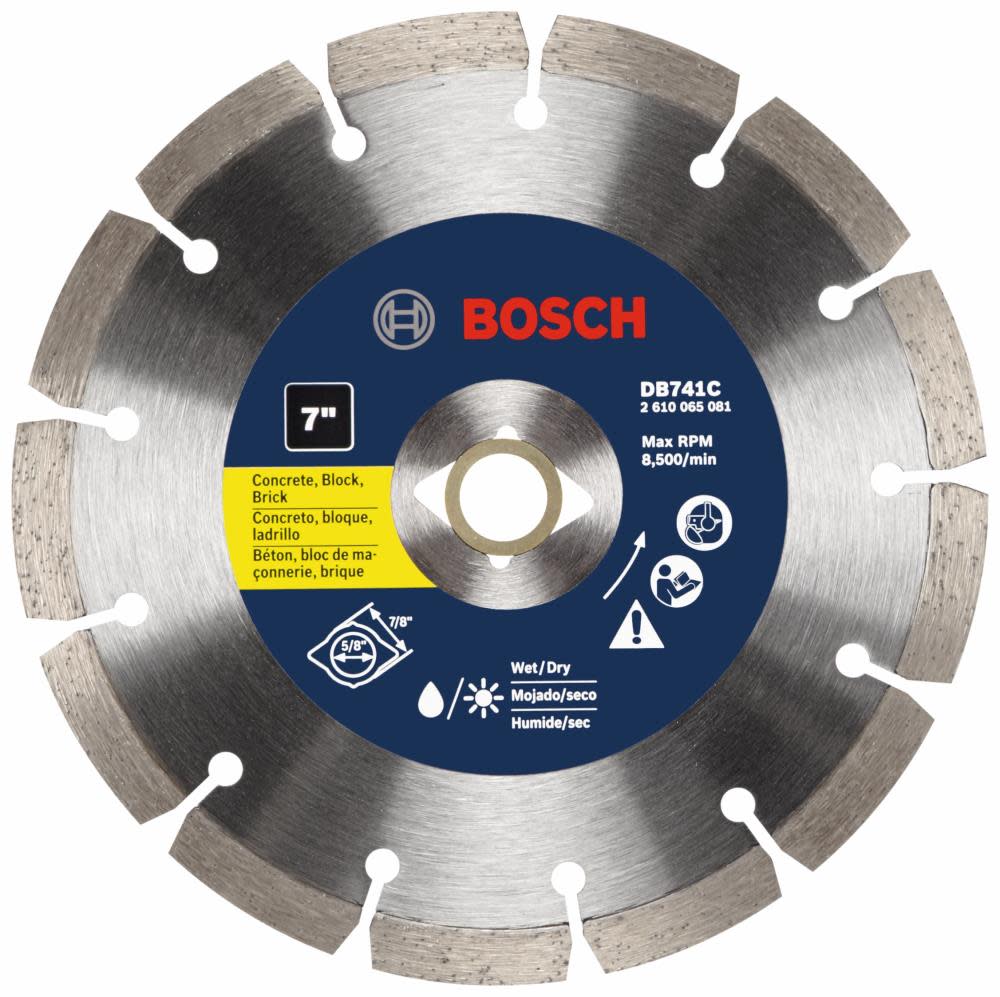 Bosch 7″ Premium Segmented Rim Diamond Blade for Universal Rough Cuts - Ascmtools