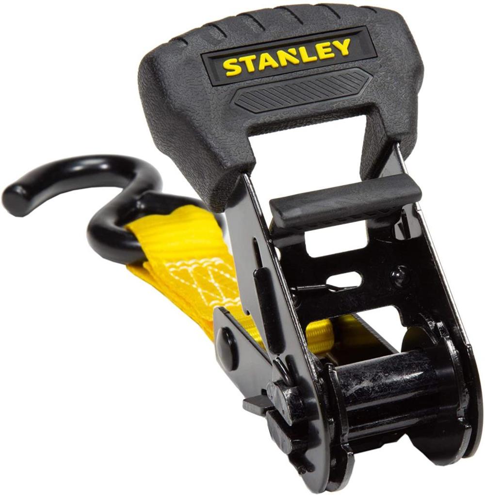 Stanley S1006 Ratchet Tie Down Straps 1″ x 14′ Medium Cargo Hauling 3000 lbs Break Strength 4pk - Ascmtools