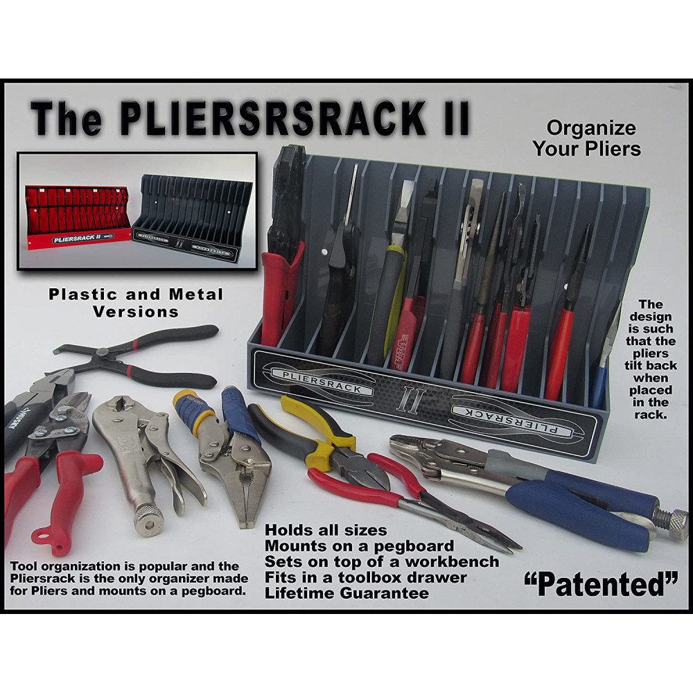 Plyworx PlyPliersrack Gray ABS Plastic 15 Slot - Ascmtools