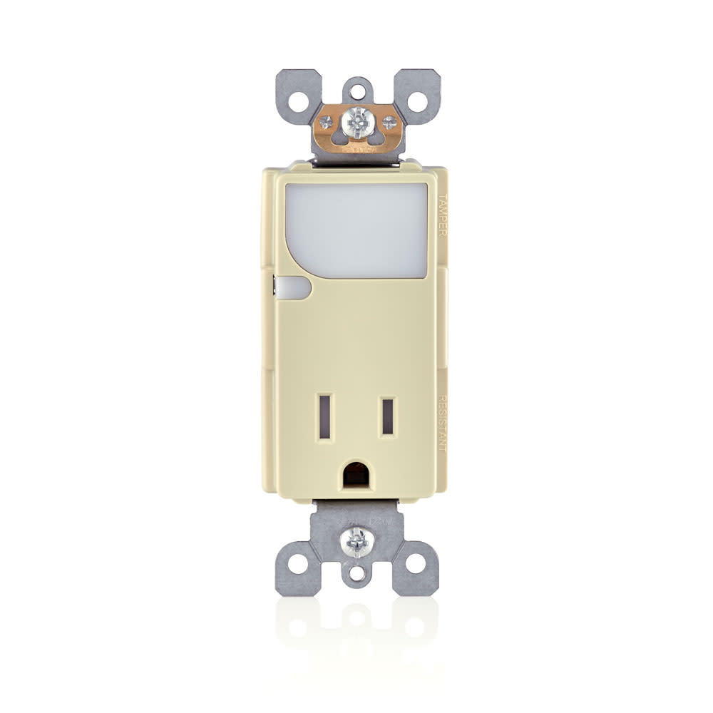 Leviton 15A 125VAC Ivory Combination Decora Receptacle/Outlet - Ascmtools